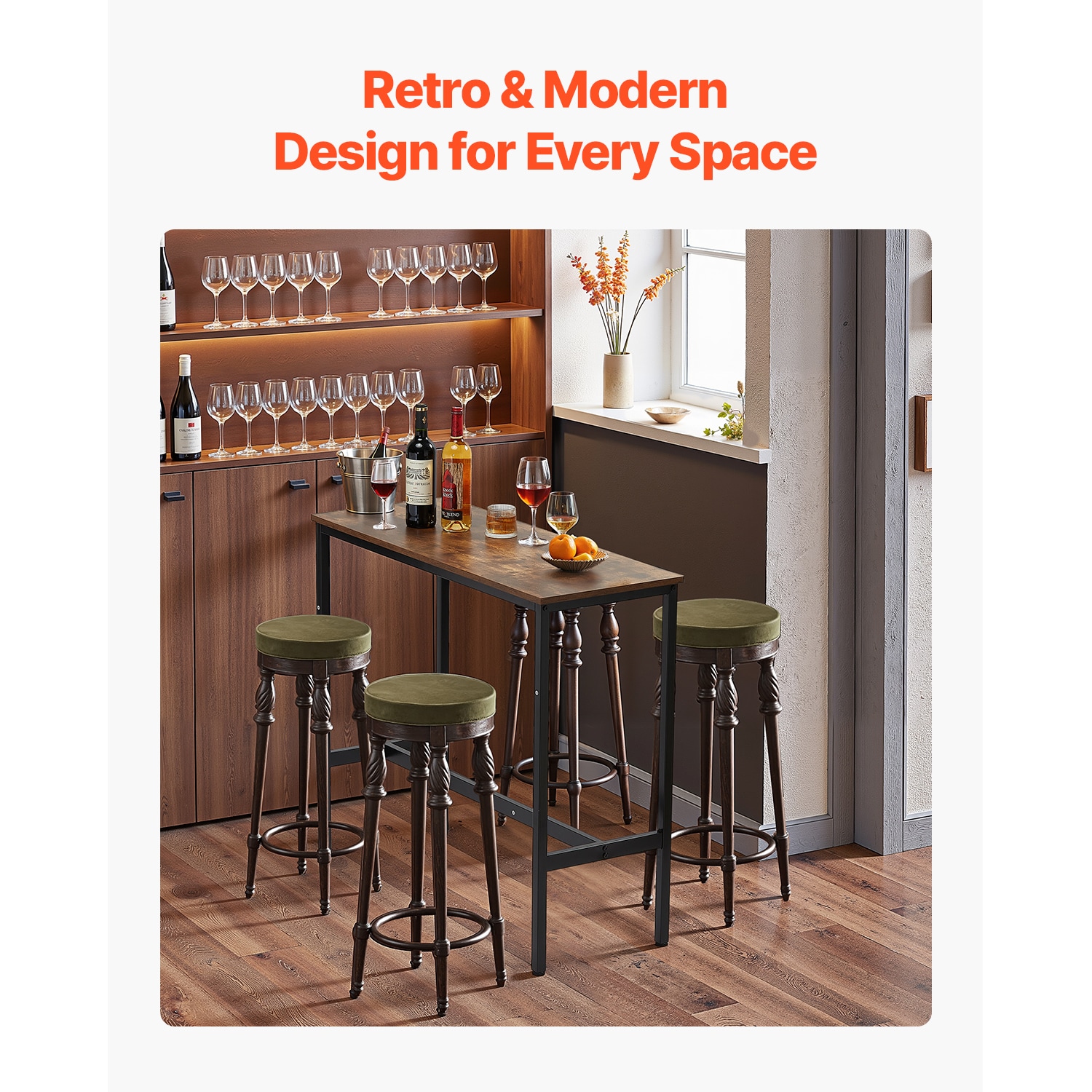 Bar Table Height Pub Table Cocktail Coffee Counter Kitchen Dining 39x16x35.5 In_voghion.com